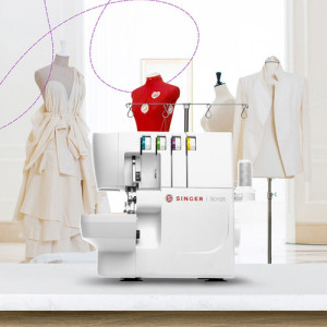 Máquina De Coser Overlock Singer Overlock S0105 Portable Color Blanco 220v