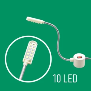 Lámpara LED con 10 LEDs Imán extrafuerte y Brazo flexible